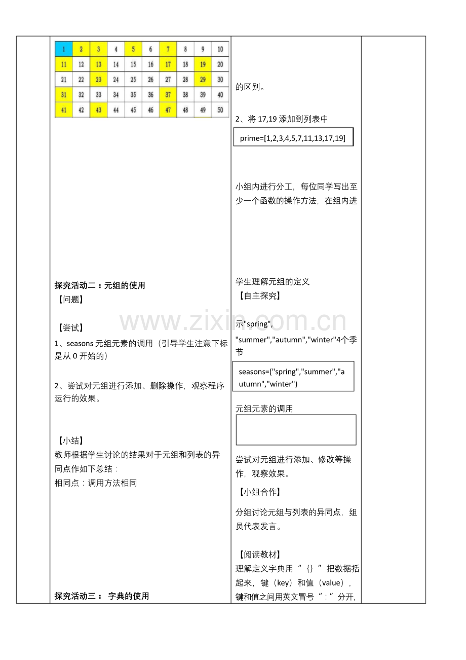 八年级上册信息技术--第八课-Python程序设计列表、元组和字典-教案.docx_第2页