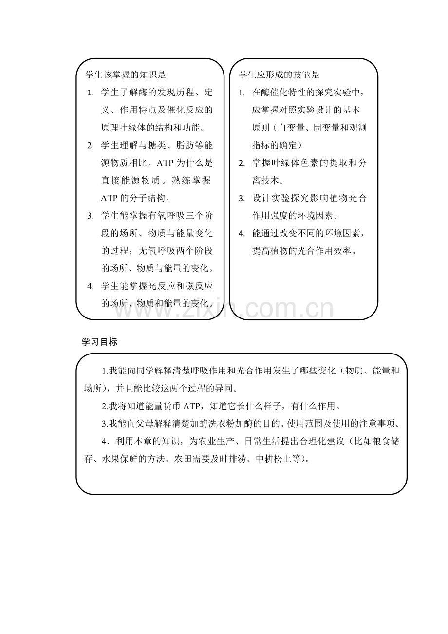 细胞代谢单元学习目标与光合作用UbD设计.docx_第2页