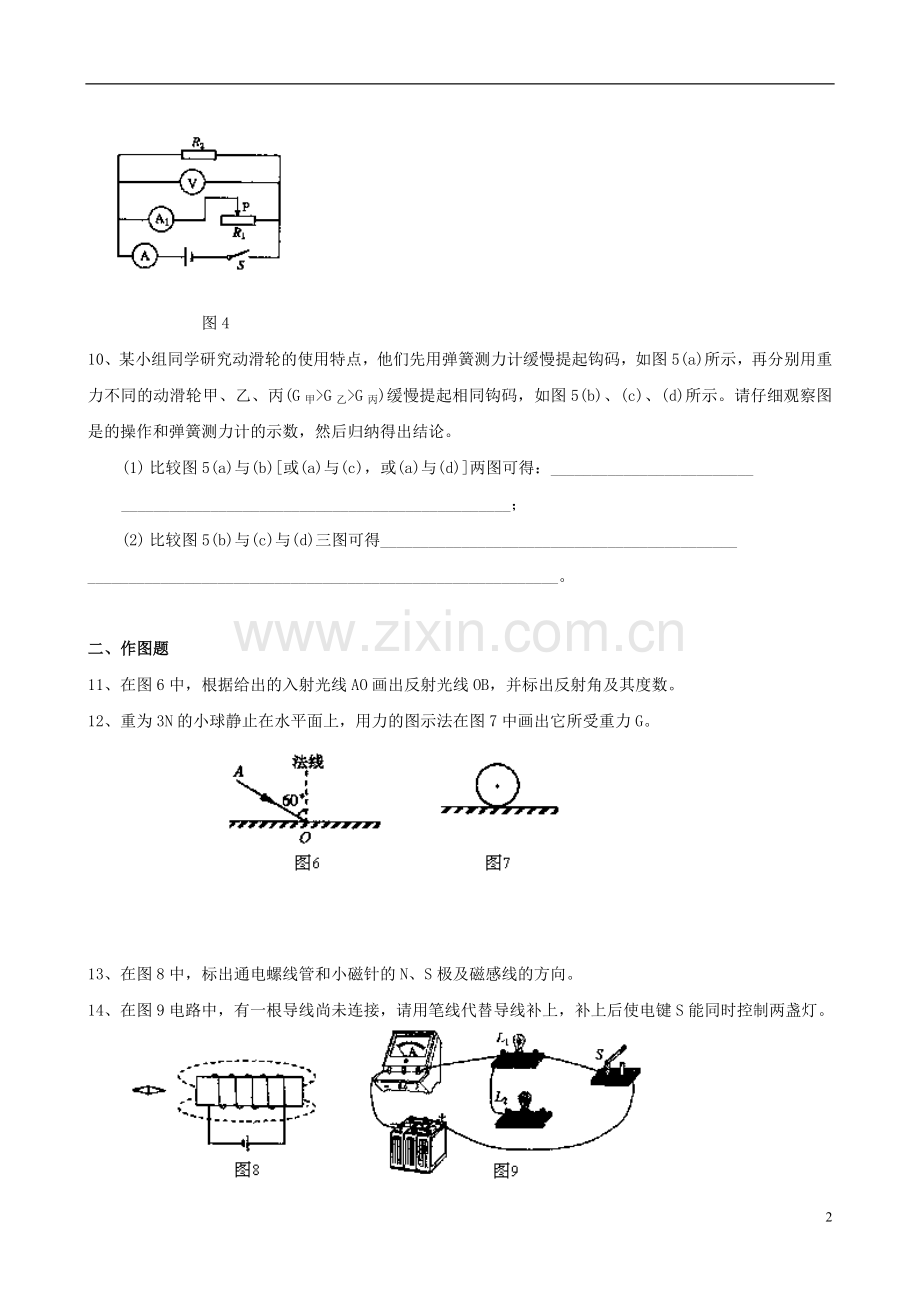 山东省中考物理总复习训练试卷(八).doc_第2页