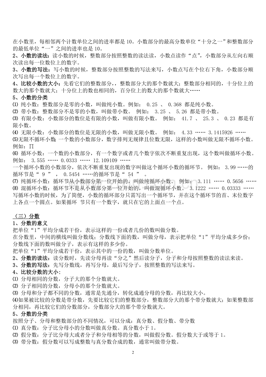 小学数学知识点总结大全(非常全面).doc_第2页