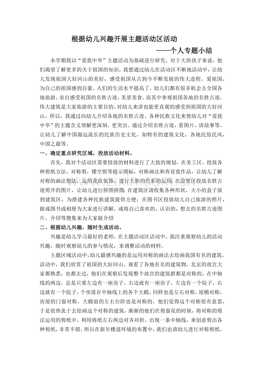 活动区专题小结.docx_第1页