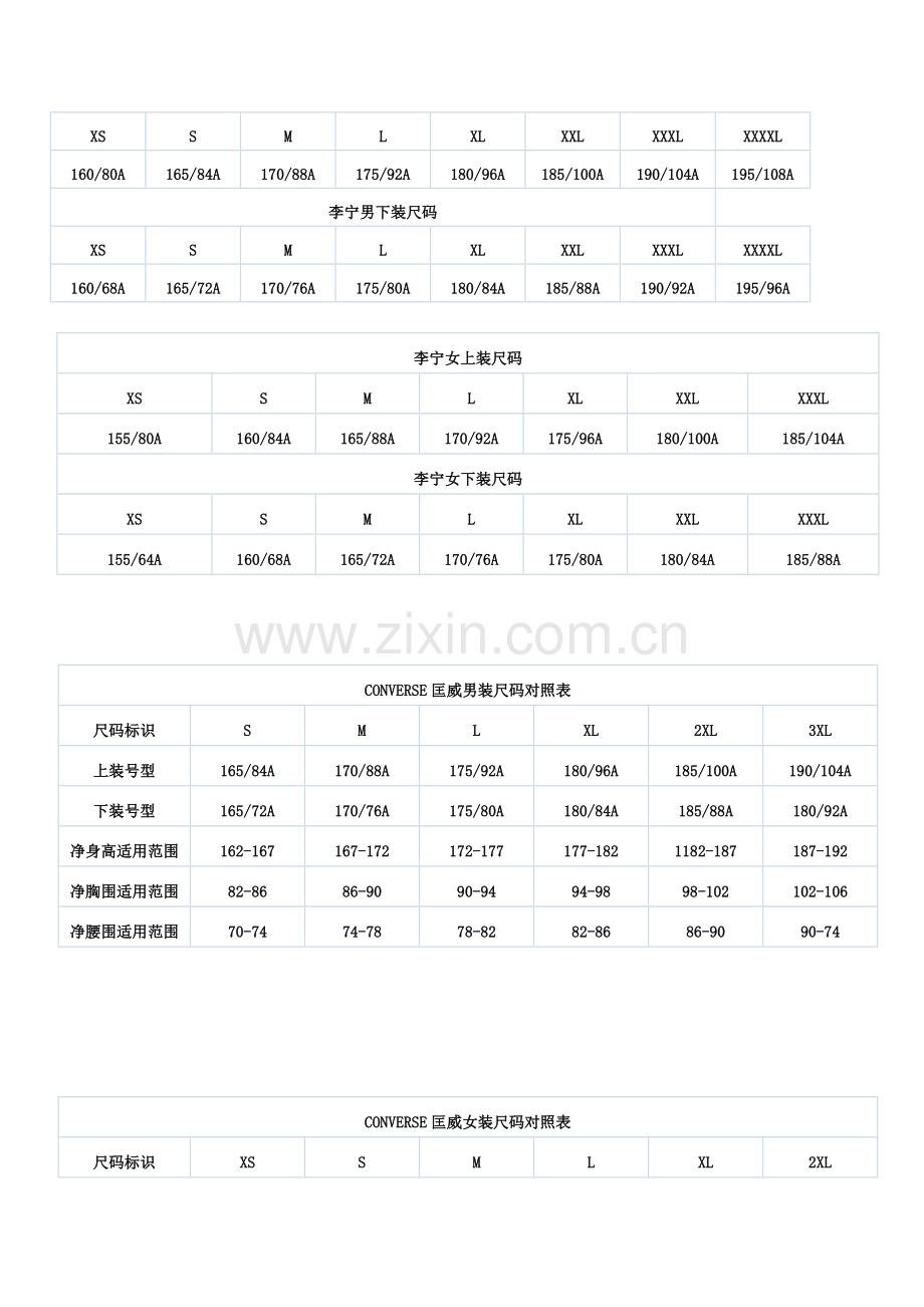 耐克NIKE尺码对照表.doc_第2页