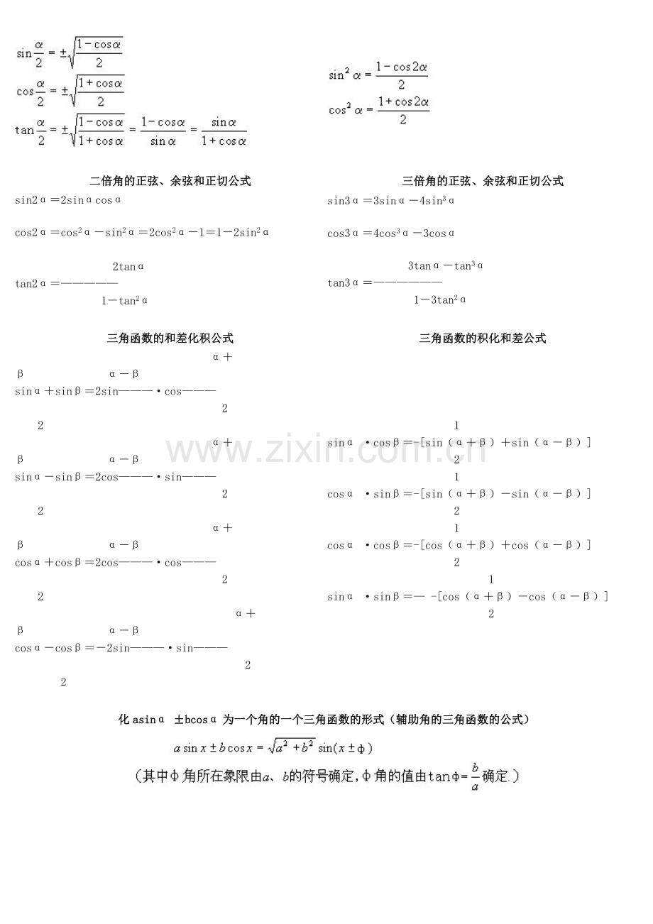 完整三角函数公式表.doc_第2页