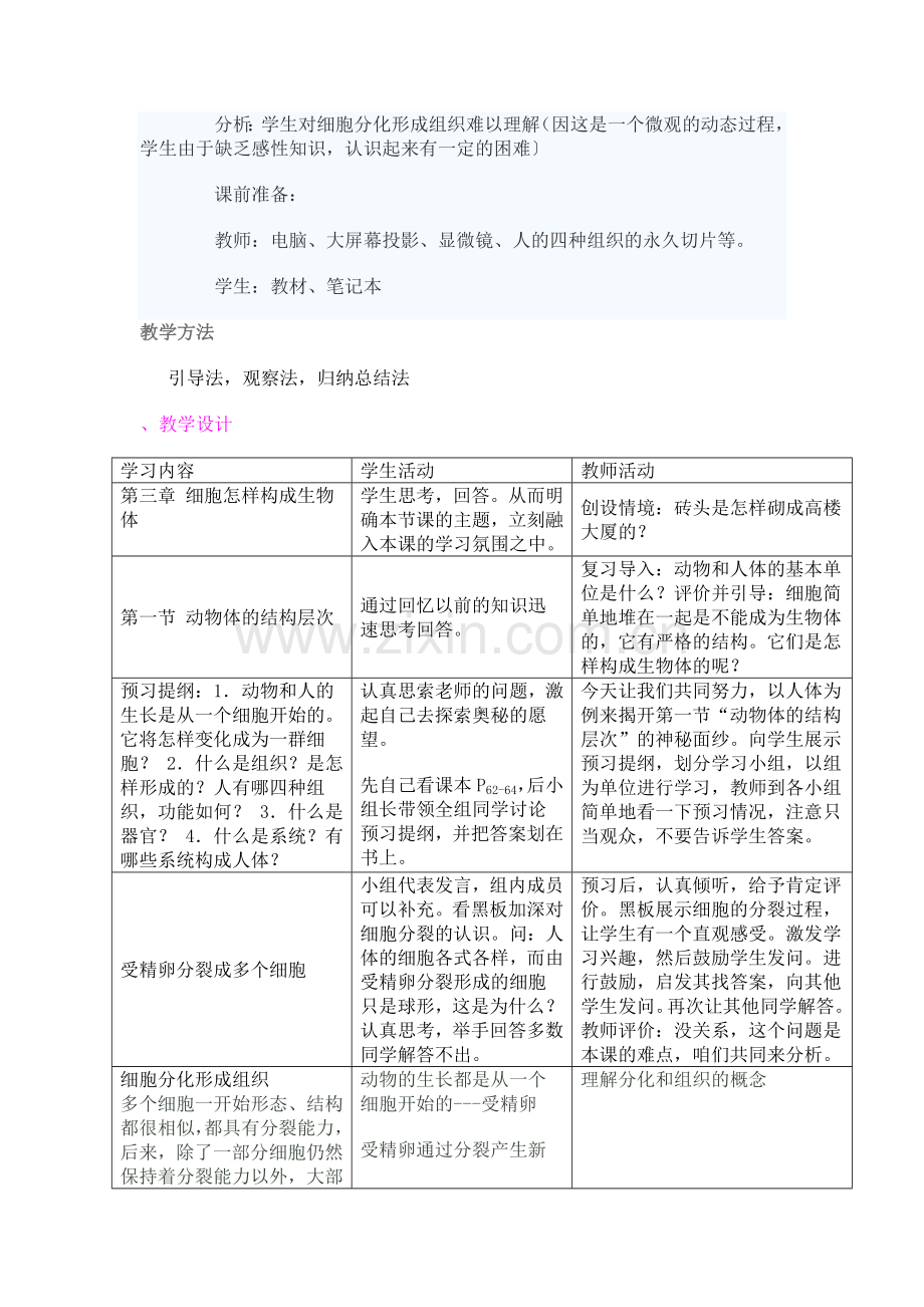 《动物体的结构层次》教学设计.docx_第2页