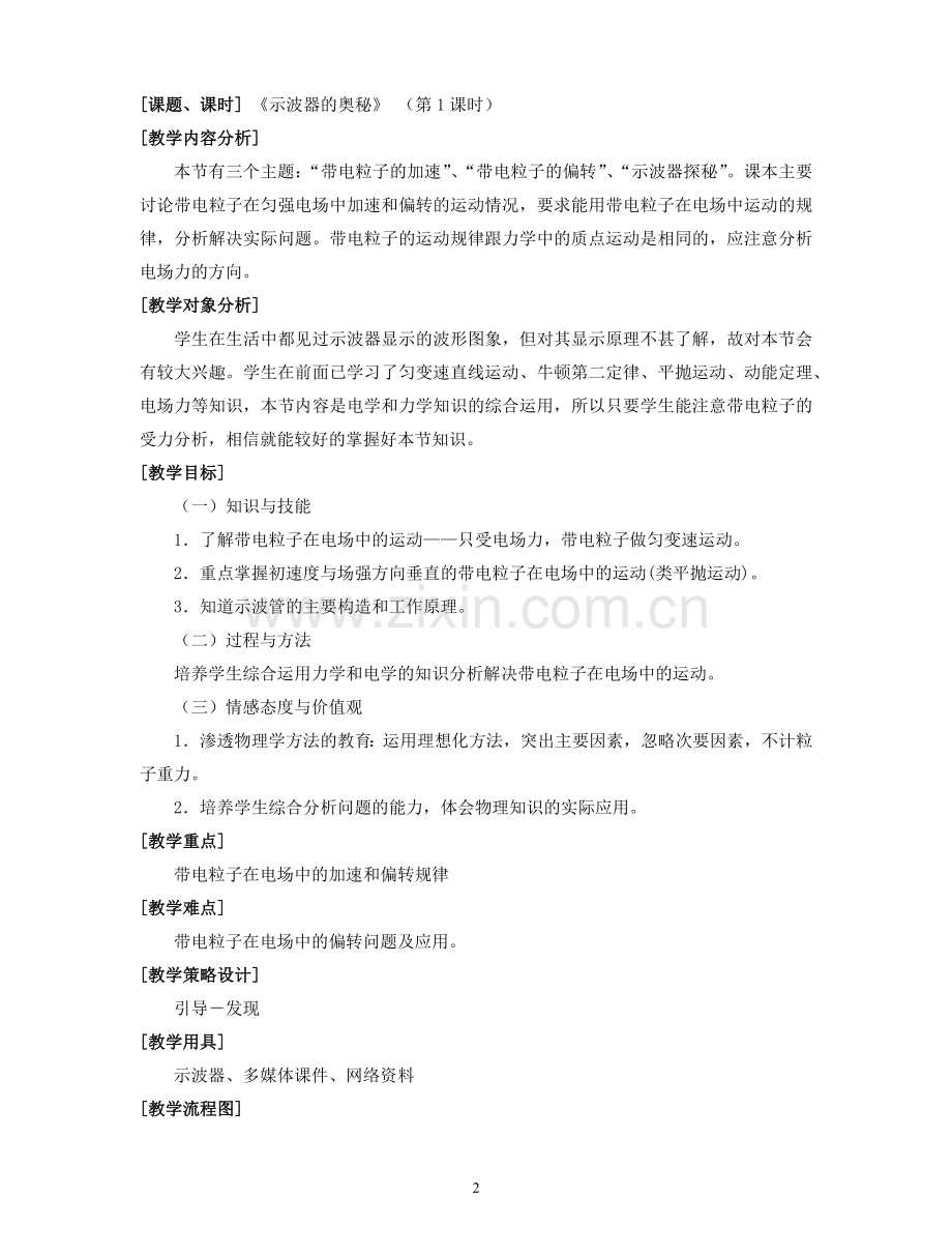 示波器的奥秘物理教学设计.docx_第2页