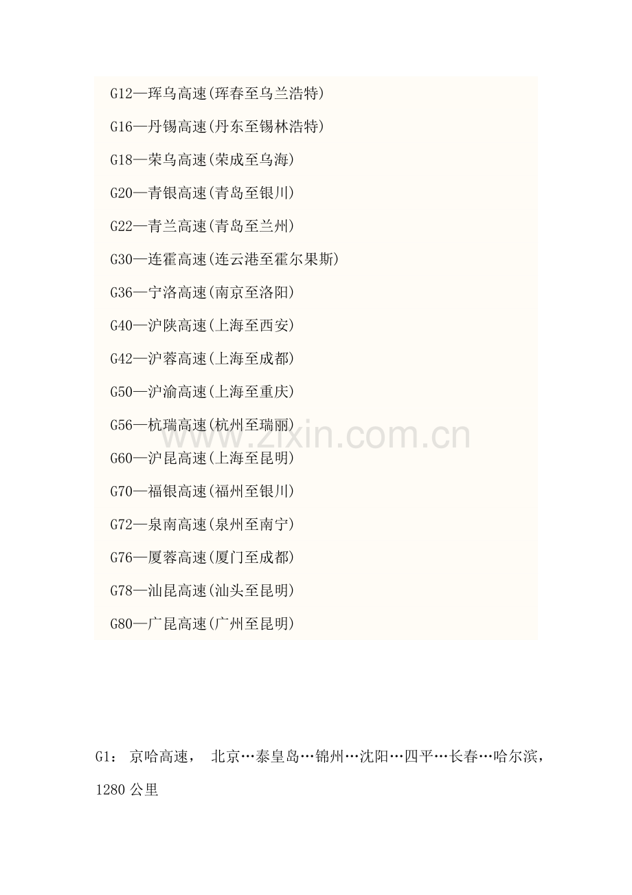 全国高速公路编号对照表.doc_第2页
