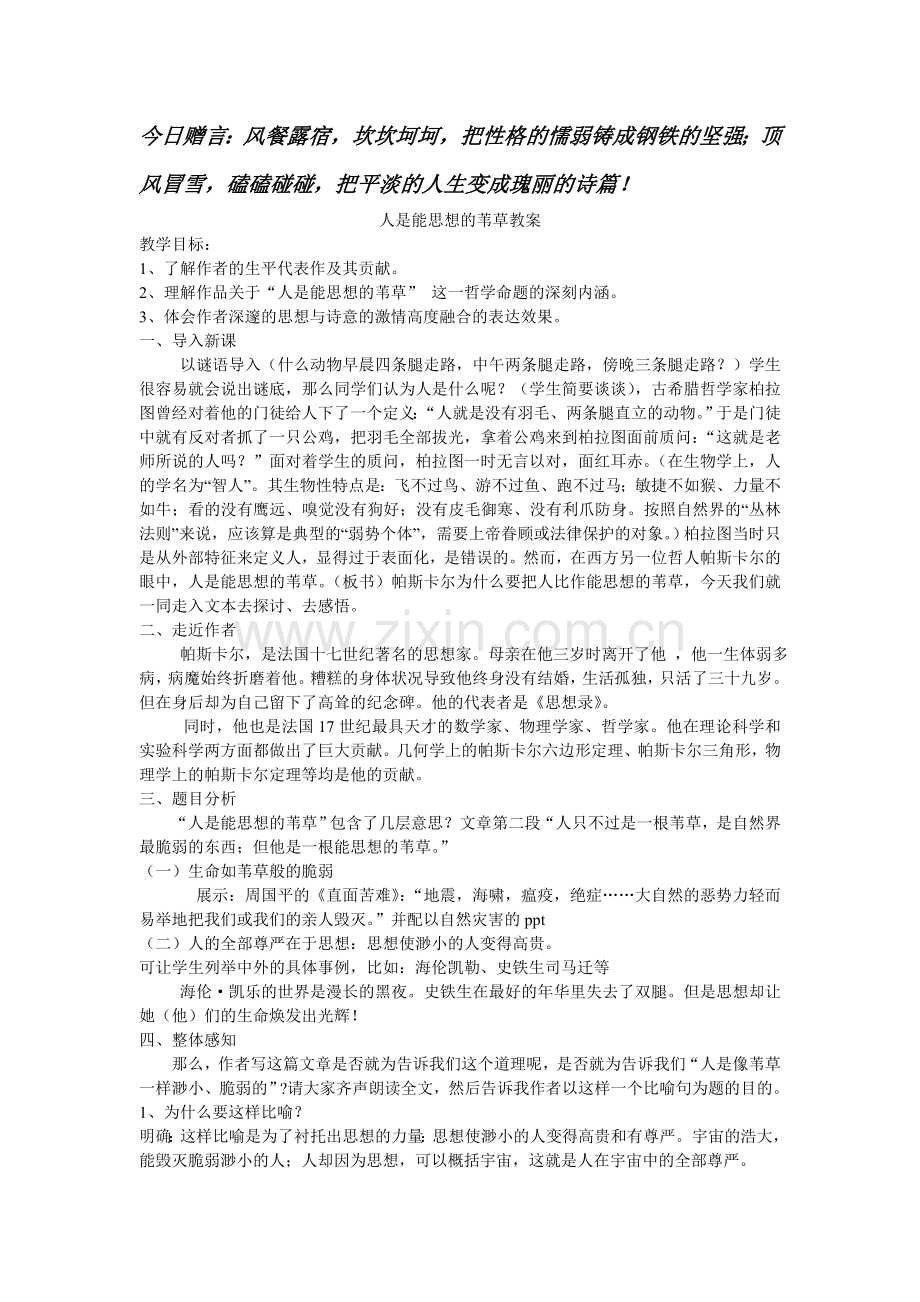 《人是能思想的苇草》教案.doc_第1页