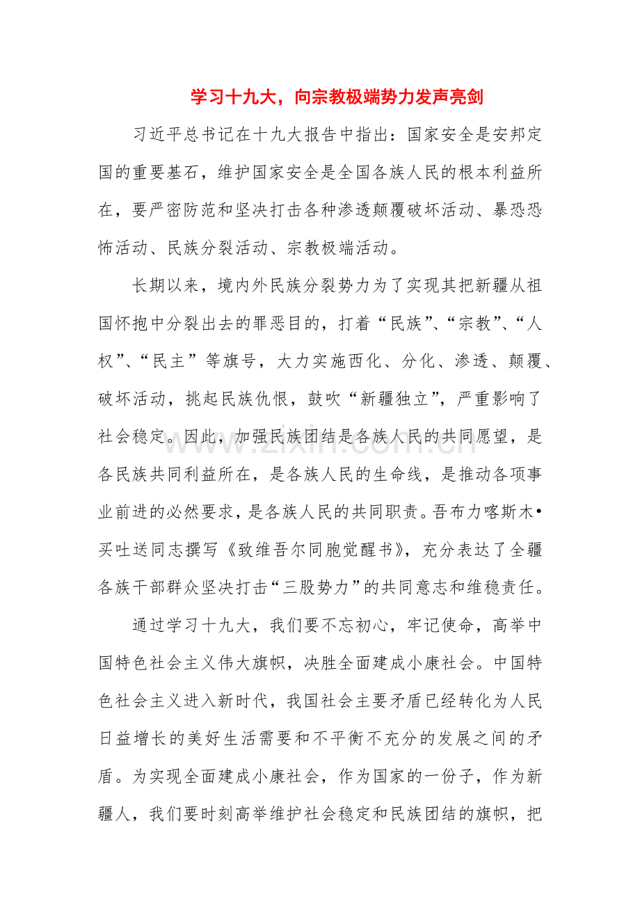 教师学习十九大精神、发声亮剑不做两面人发言稿汇编.docx_第1页