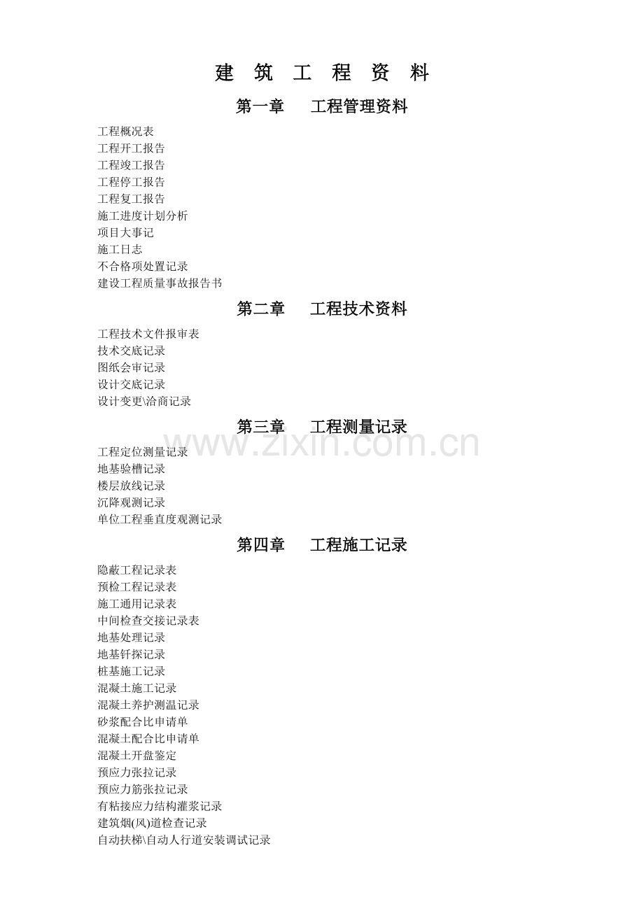 建筑工程开工到竣工验收资料及表格(全套).docx_第1页