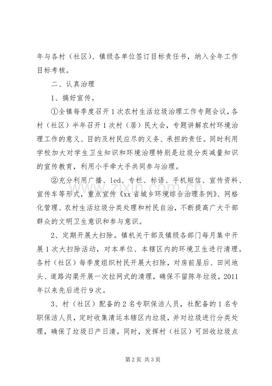 农村生活垃圾工作总结 .docx_第2页