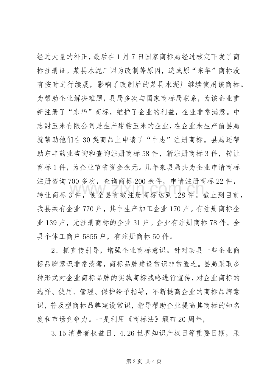 县工商局大品牌建设总结汇报材料 .docx_第2页
