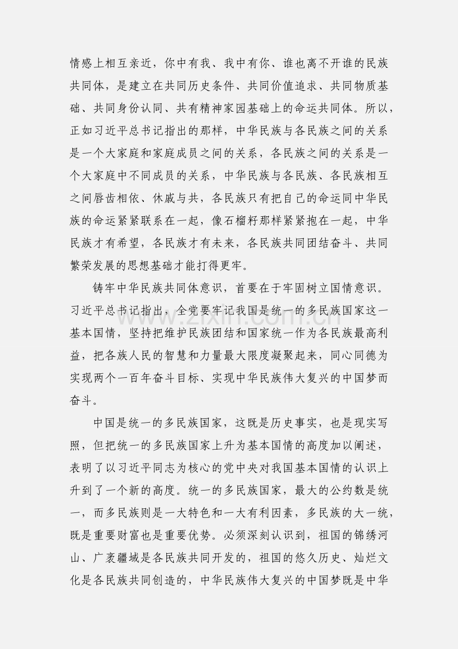 三篇党课讲稿：不断增强“五个认同”铸牢中华民族共同体意识.docx_第2页
