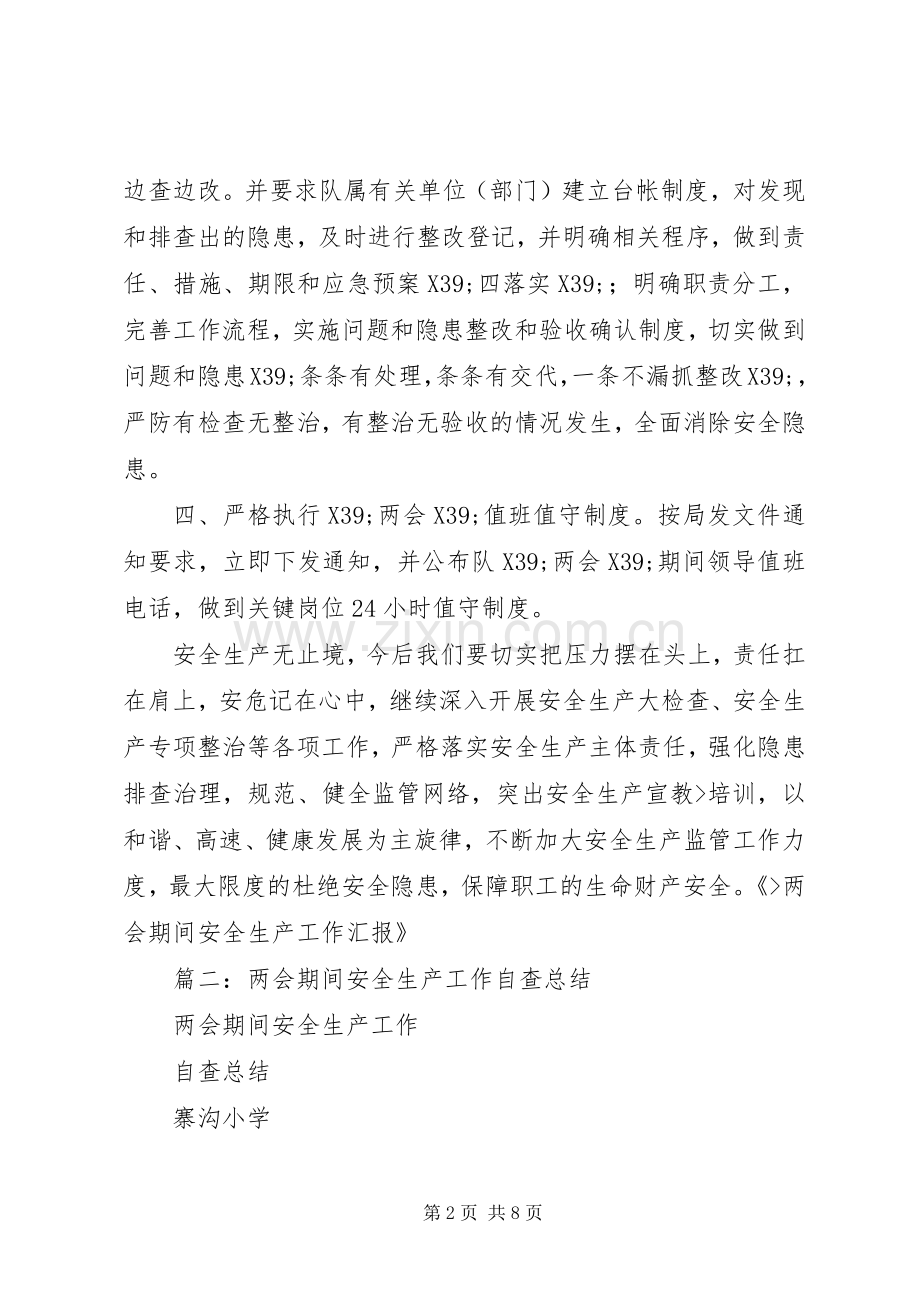 乡镇两会期间安全生产工作总结 .docx_第2页