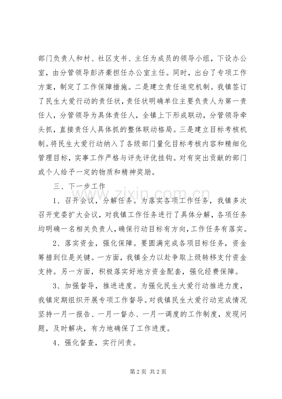 乡镇XX年上半年“民生大爱”行动工作总结 .docx_第2页
