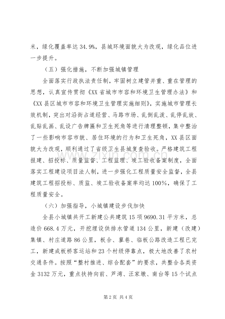20XX年城建工作总结 .docx_第2页