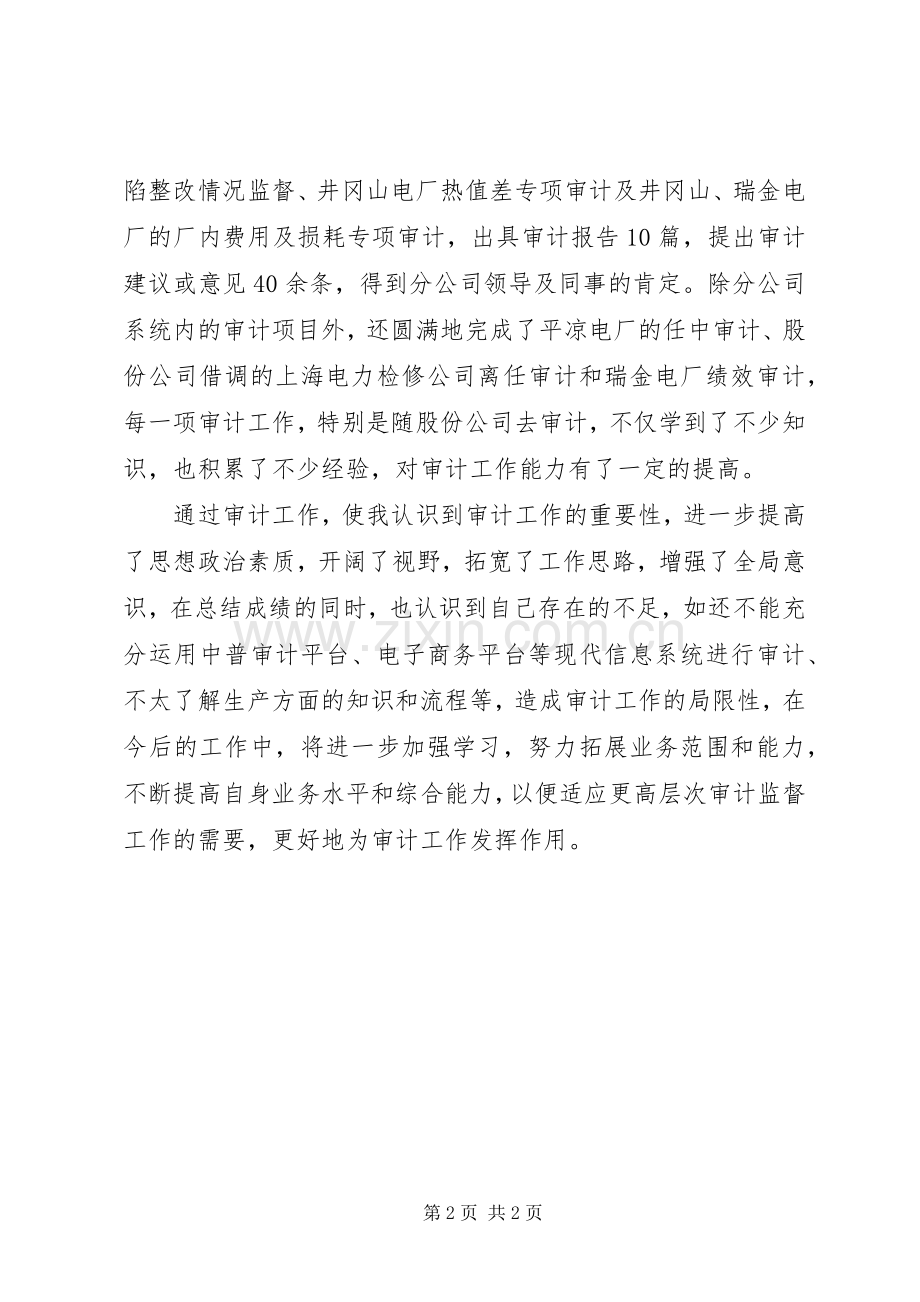 审计人员个人工作总结 .docx_第2页