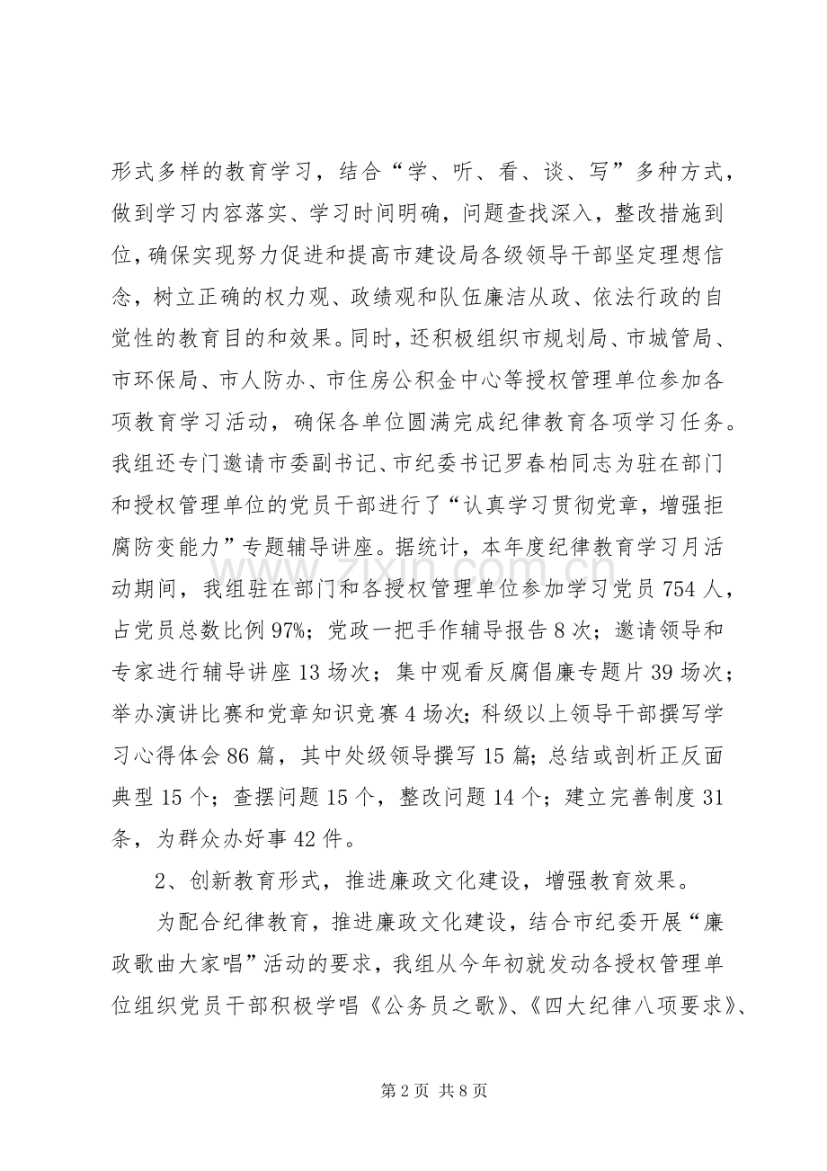 建设局纪检组、监察室年终工作总结 .docx_第2页