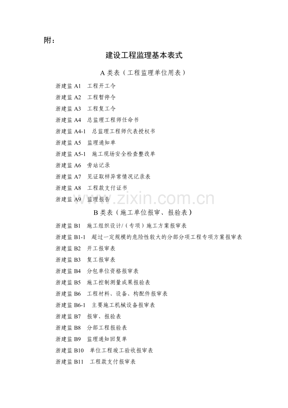 建设工程监理基本表式.docx_第1页