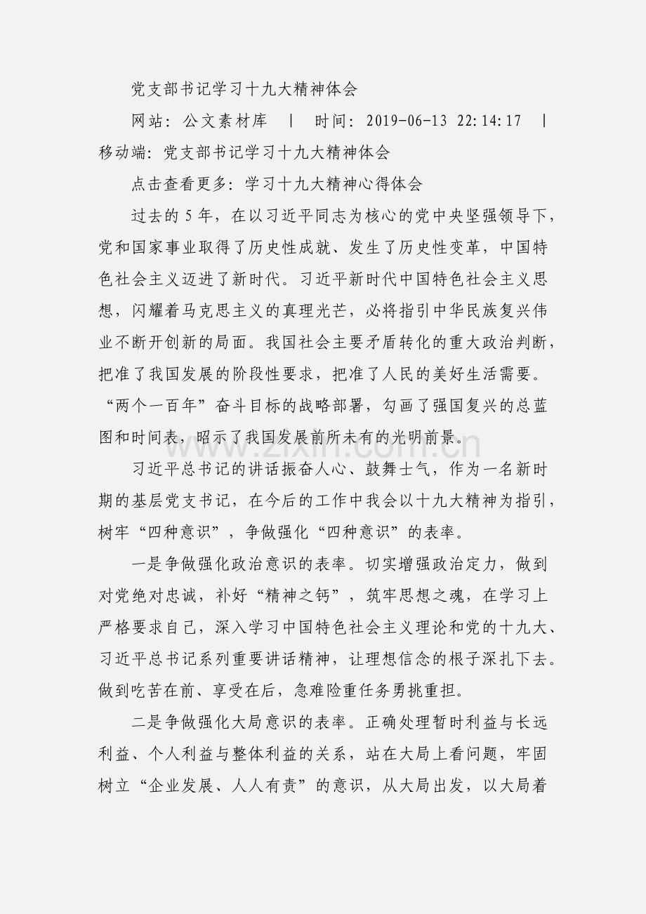党支部书记学习十九大精神体会.docx_第2页