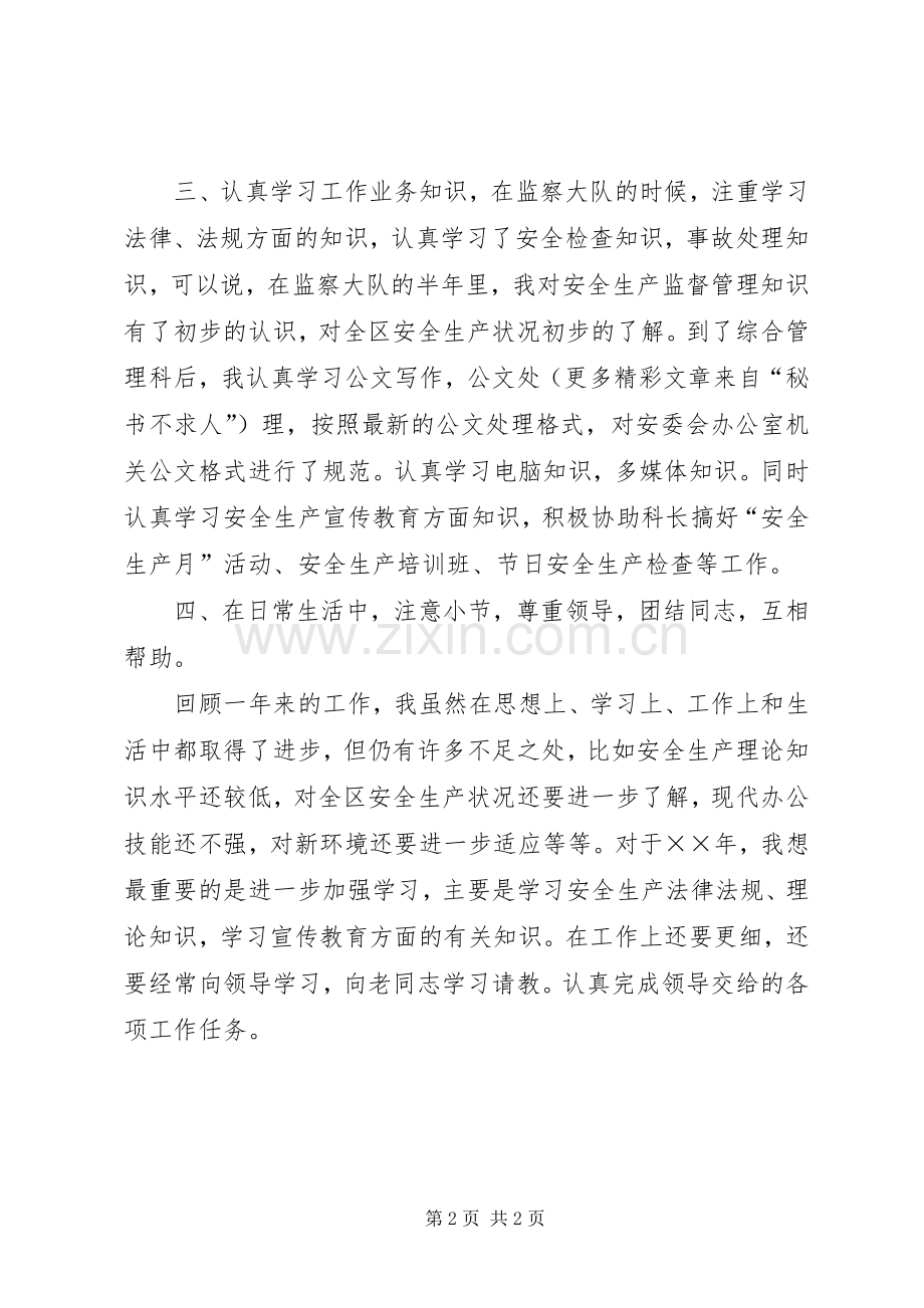 ××年个人总结（安监局） .docx_第2页