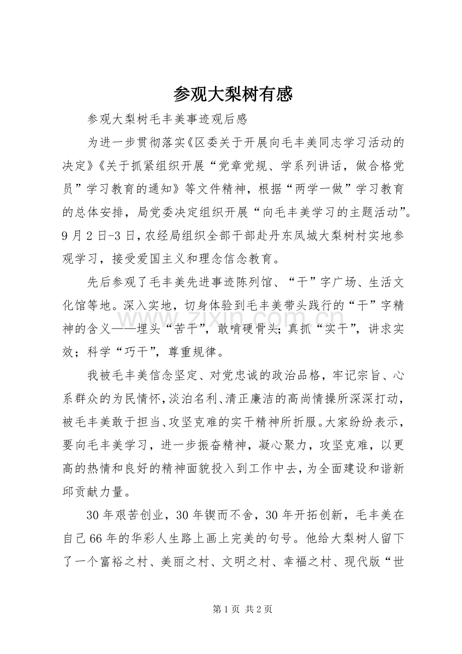 参观大梨树有感.docx_第1页