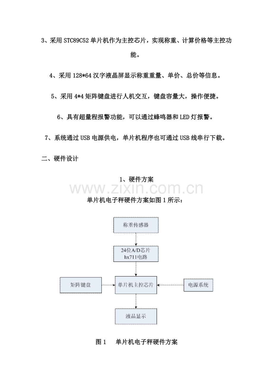 单片机电子秤设计报告（58页）.docx_第2页