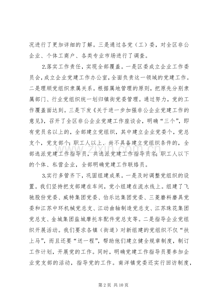 扩大覆盖非公企业党建工作总结 .docx_第2页