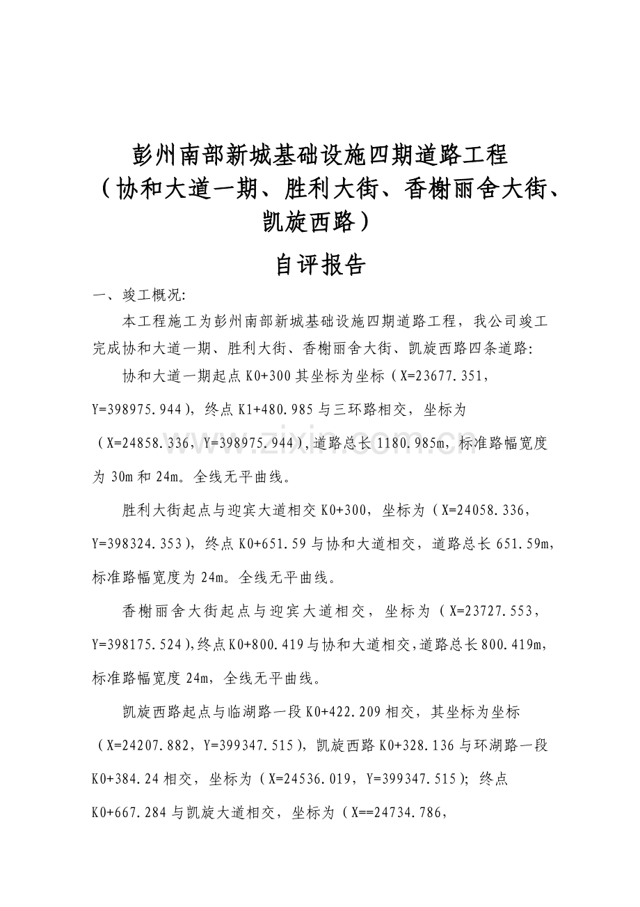 彭郫东路三段、清贤路排水自评报告.docx_第1页