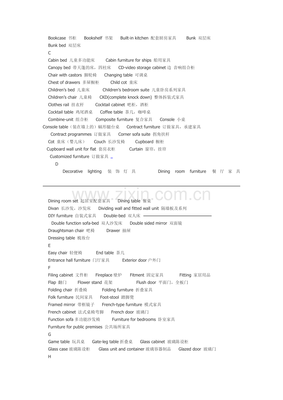 家具专业英语.docx_第2页
