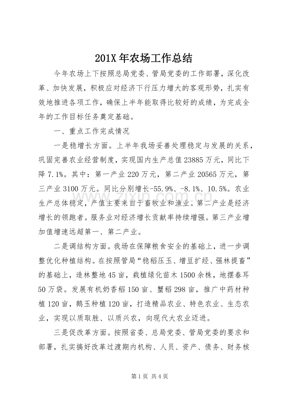 202X年农场工作总结.docx_第1页
