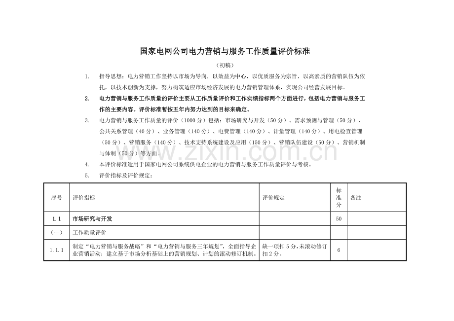 国家电网公司电力营销工作评价标准( 17).docx_第1页