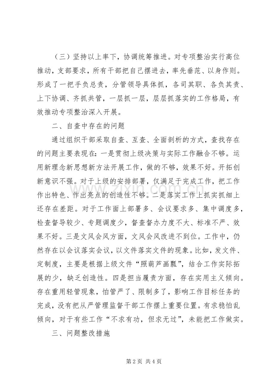 党支部深入整治形式主义、官僚主义的工作总结 .docx_第2页
