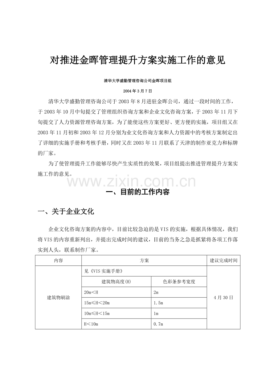 山西金晖煤焦化工—实施计划.docx_第1页