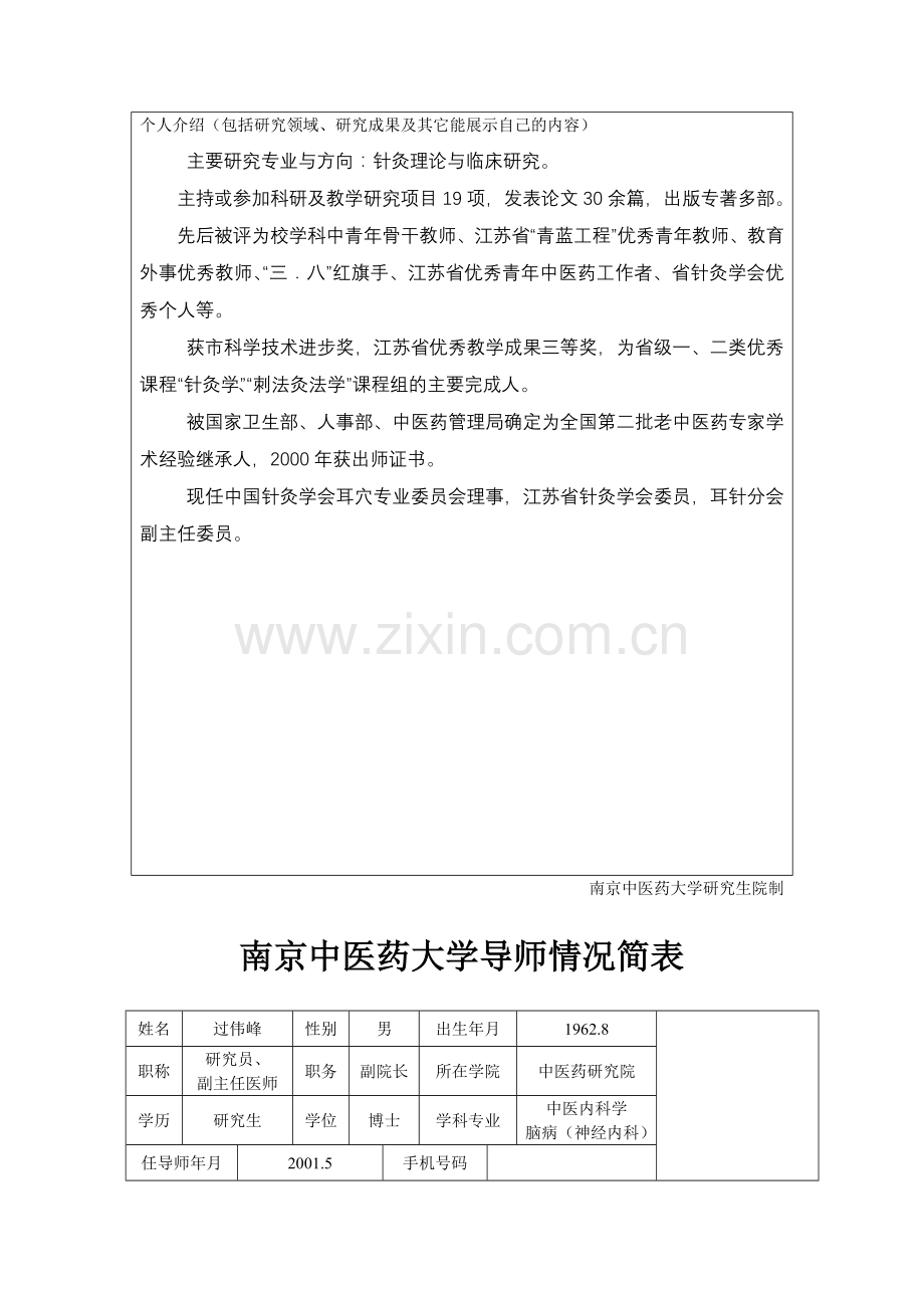 南京中医药大学导师情况简表(1).docx_第2页