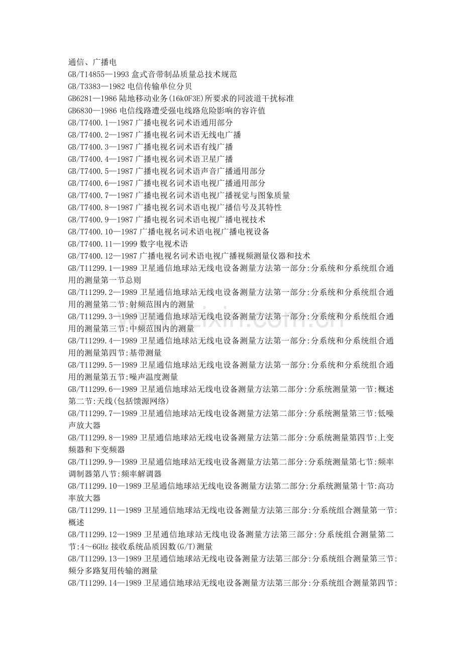 国标目录-通信、广播.docx_第1页