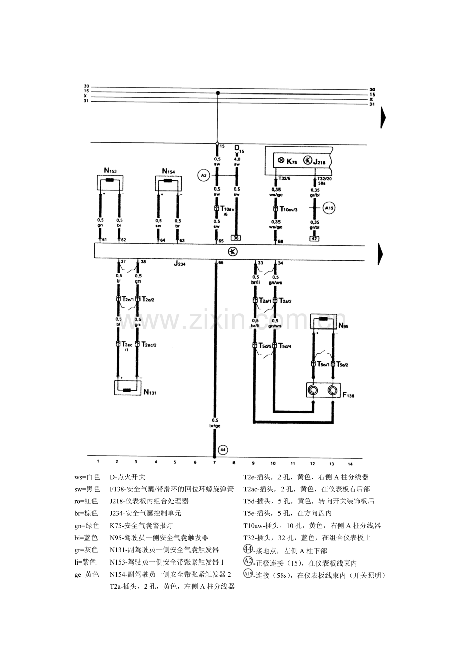 安全气囊系统电气线路图(1).docx_第2页