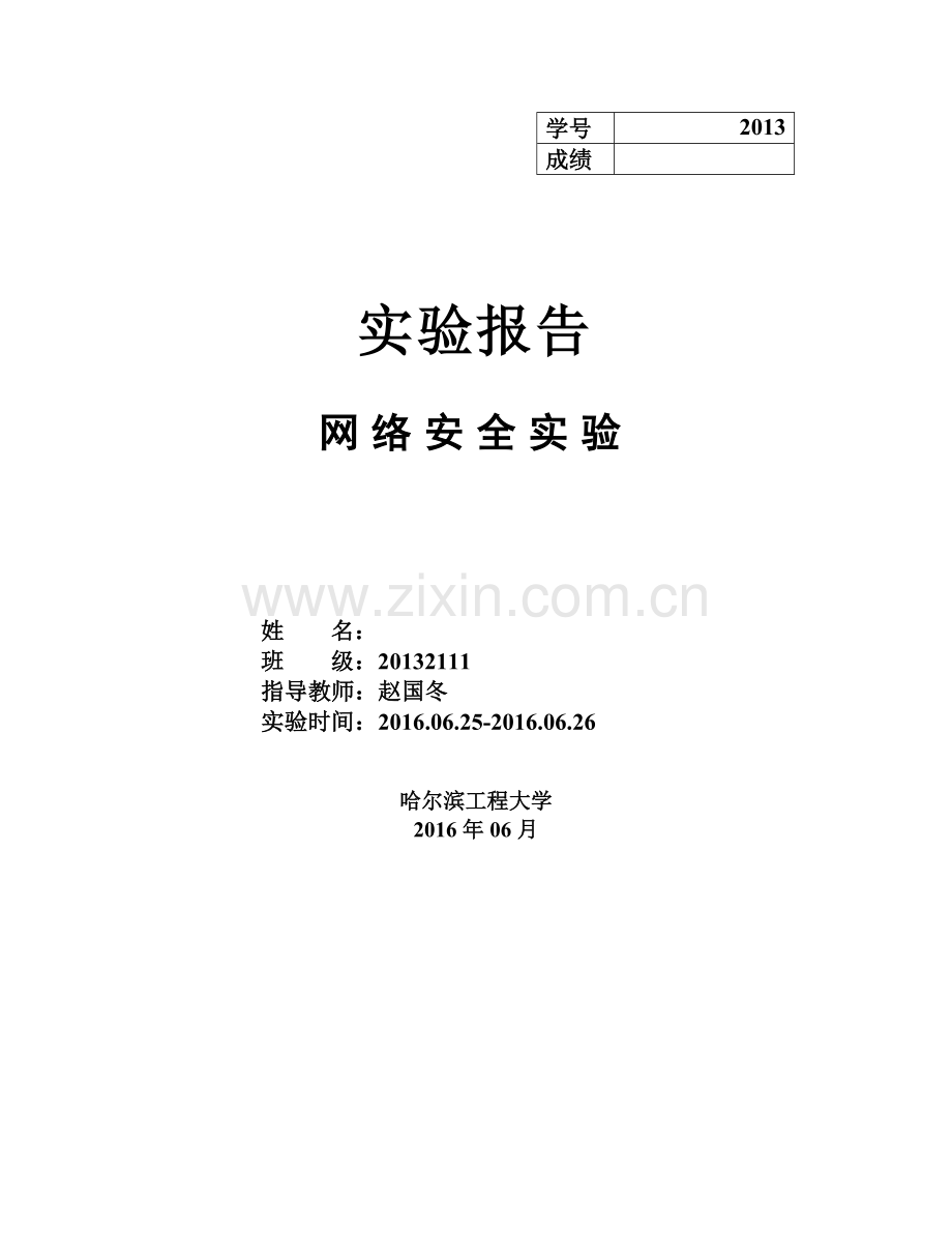 哈工程网络安全实验实验报告.docx_第1页