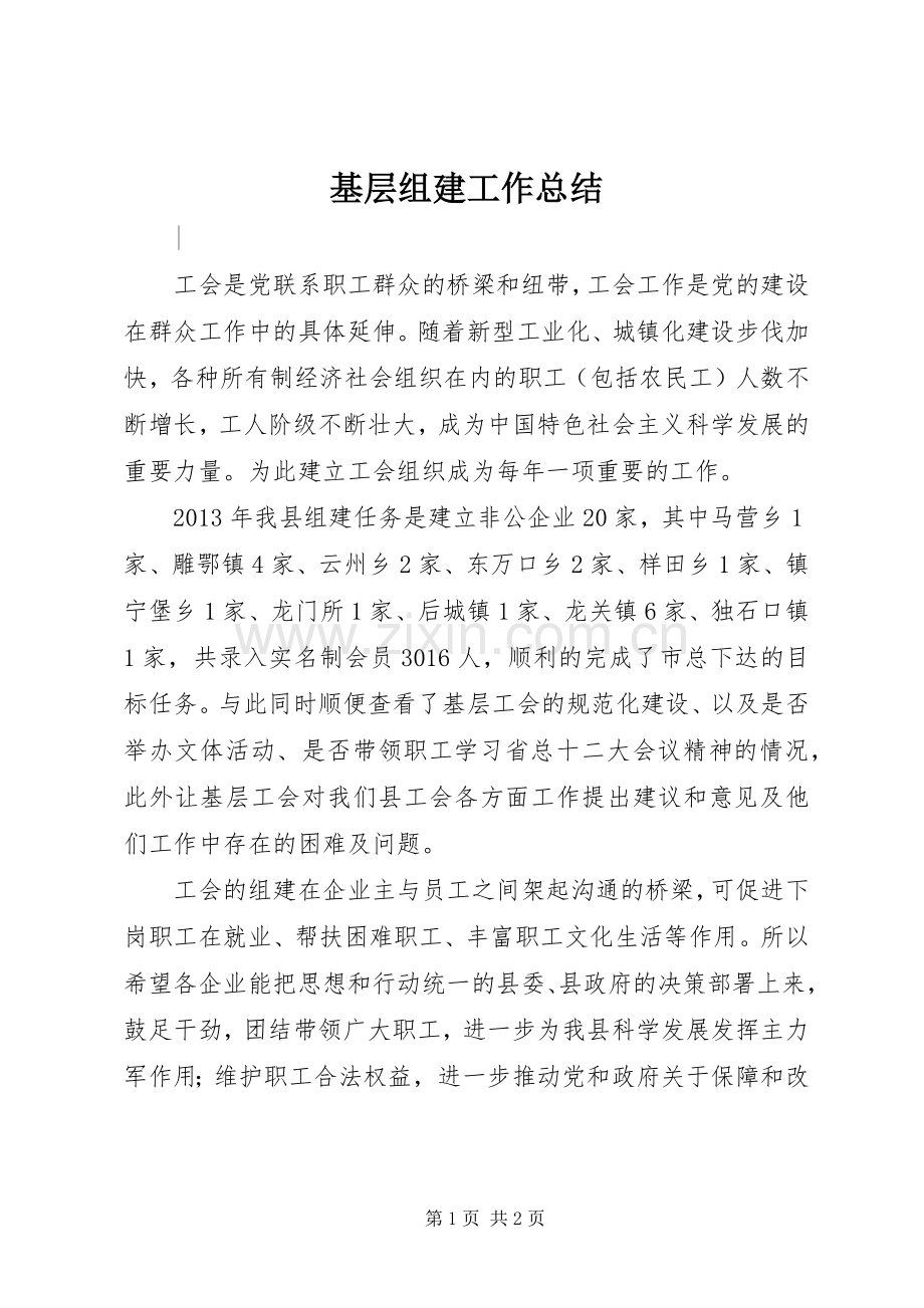基层组建工作总结 .docx_第1页
