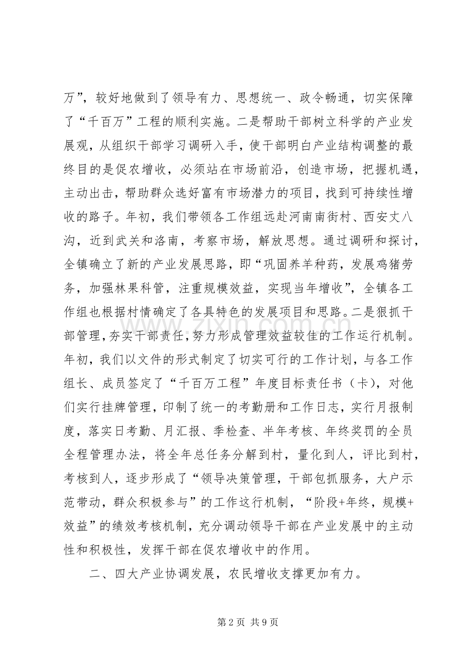 峦庄镇二00四年“千百万”工程总结 .docx_第2页