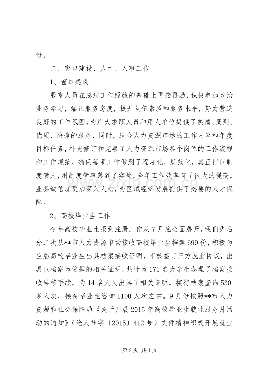 人力资源市场工作总结 .docx_第2页