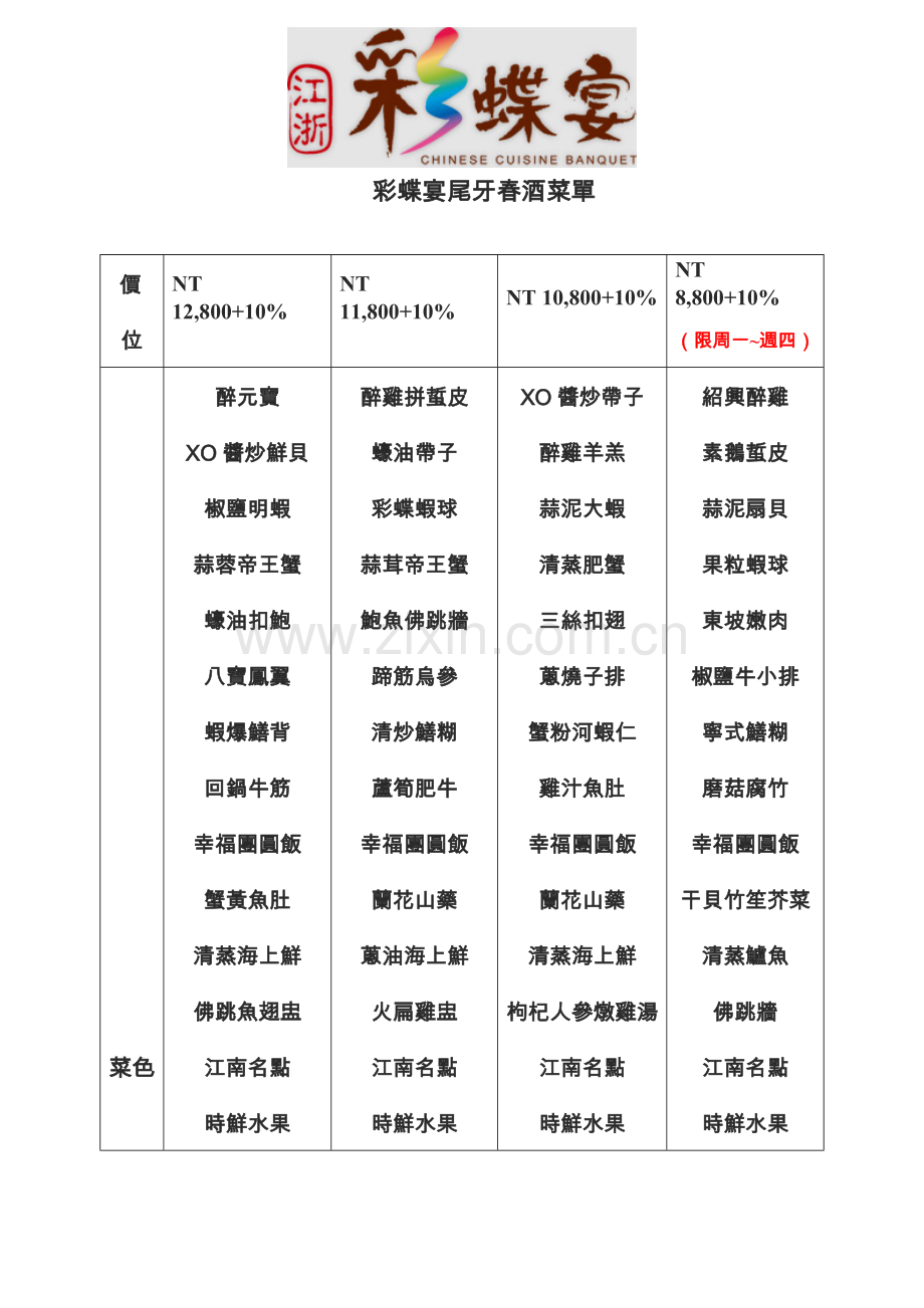 尾牙春酒菜单.docx_第1页