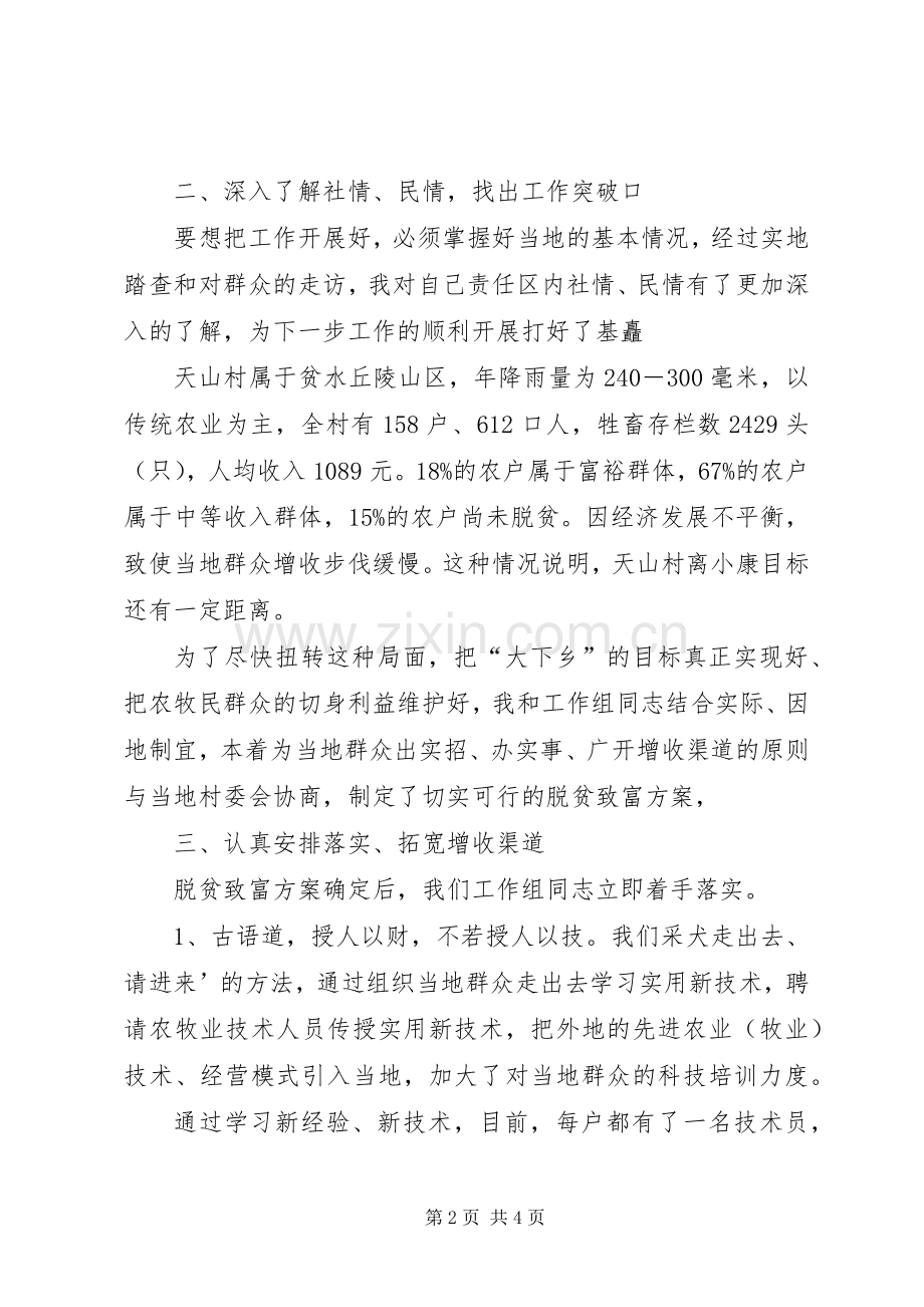 参加“千名干部大下乡、万户群众奔小康”工作总结 .docx_第2页