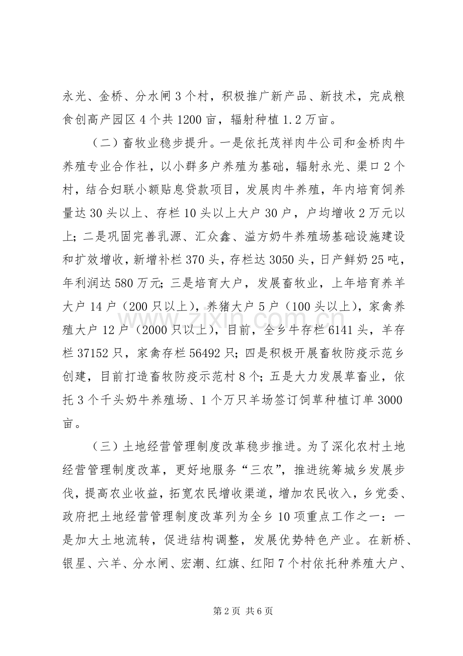 XX年乡镇工作总结及XX年工作思路 .docx_第2页