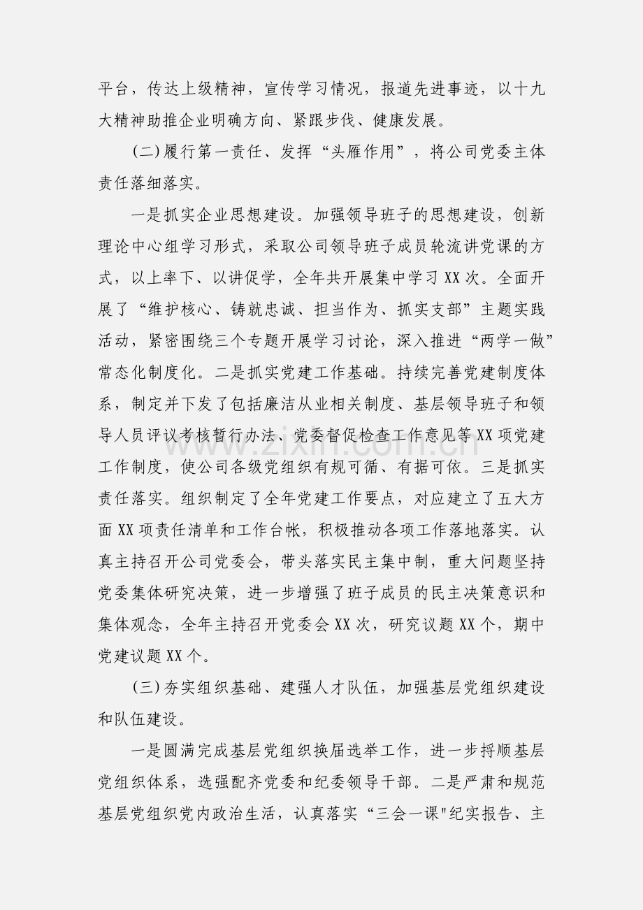20xx年度党委书记党建工作述职报告.docx_第2页