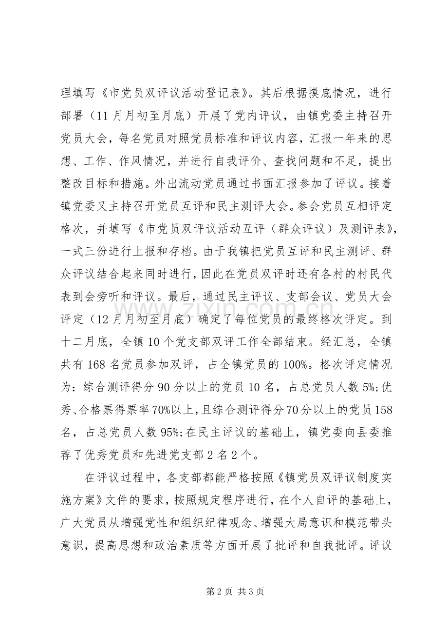 党员“双评”工作总结 .docx_第2页
