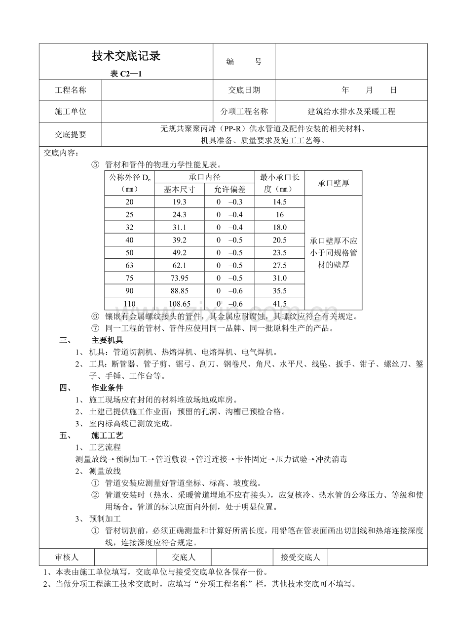 建筑给水排水及采暖工程技术交底记录.docx_第2页