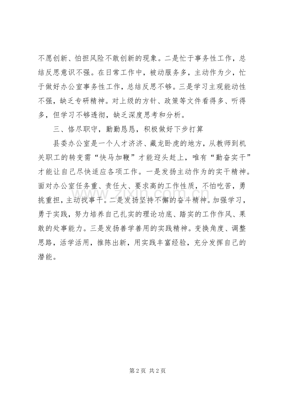 202X年上半年县委办公室个人工作总结.docx_第2页