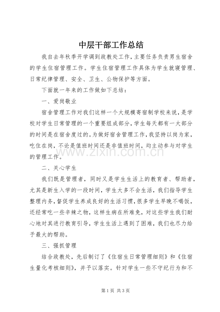中层干部工作总结 .docx_第1页