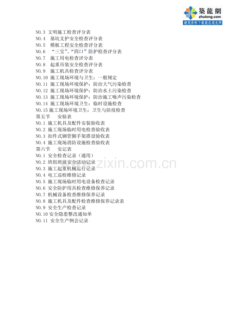 建筑工程安全资料表格(全套65张)secret.docx_第2页
