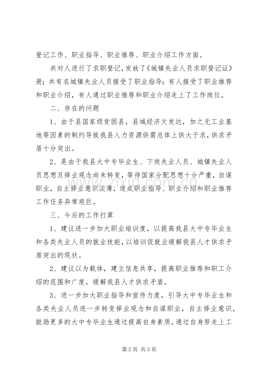 劳动力市场工作开展情况总结 .docx_第2页